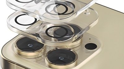 [아이폰 카메라 보호필름 14pro] 착용하면 멋진 신지모루 빛번짐 방지 휴대폰 카메라 렌즈 강화유리 보호필름 2p 세트
