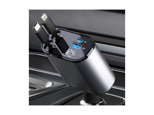 [차량용 충전기 아이폰] 찾던 제품 LUMANOKI 동시4대충전 릴타입 차량용 고속충전기