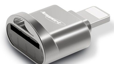 [sd카드 아이폰 리더기] 찾던 제품 애니포트 아이폰 8핀 OTG Micro SD / TF 카드리더기 AP-ICR10